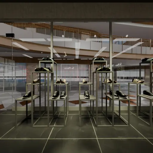 View of the 360° shoe store demo